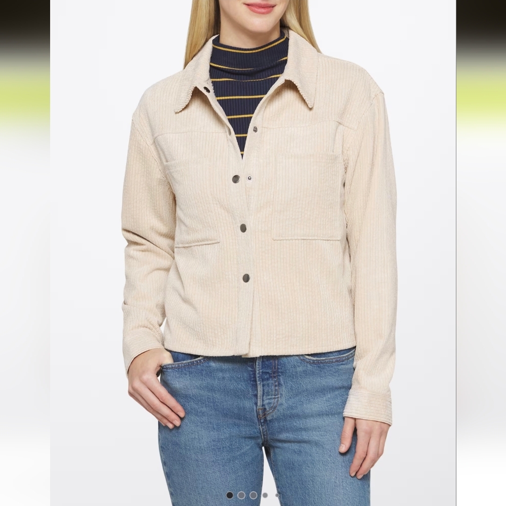 AVLN Studio Eva Corduroy Cropped Shacket- M